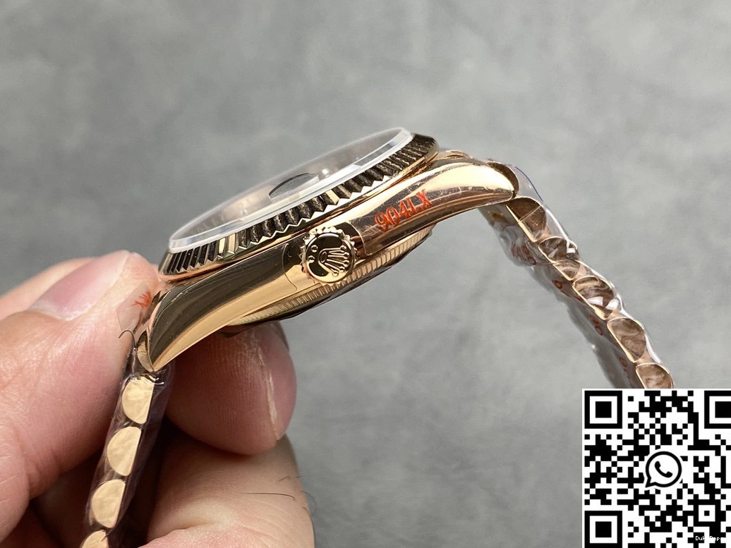 v5 M128235-0037 Tungsten Date Steel Chocalate 36mm Factory Rolex QF Dial Day 0306